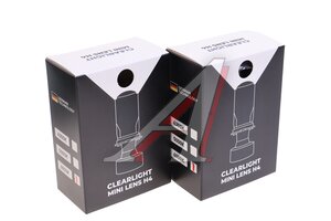 Лампа светодиодная 12V H4 P43t MINI LENS 8000lm 6000K бокс (2шт.) CLEARLIGHT CLMNLENS6K-2