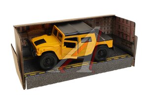 Модель автомобиля HUMMER h1 ПИКАП металлическая 12см желтая ТЕХНОПАРК SB-18-09-H1-N(Y)-WB, 272088
