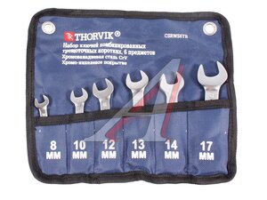 Набор THORVIK ключей комб. трещ. корот. 8-17мм 6пр CSRWS6TB