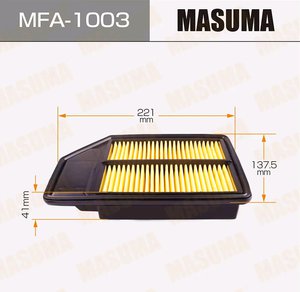 Фильтр воздушный HONDA City (04-) MASUMA MFA-1003, 17220-REA-Z00