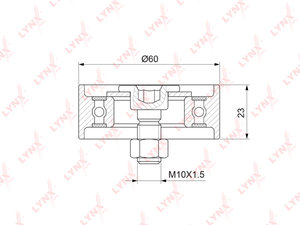 Ролик ГРМ MITSUBISHI Outlander XL,Pajero Sport (08-) (3.0) натяжителя LYNX PB1312, 0487-CW6W