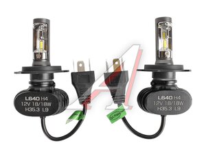 Лампа 4000Lm P43T MASUMA L640 H4 6000K диод к-т L640