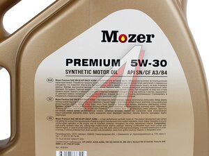 Масло моторное MOZER Premium 5W30 SN/CF 4л 4636304, MOZER 5W30