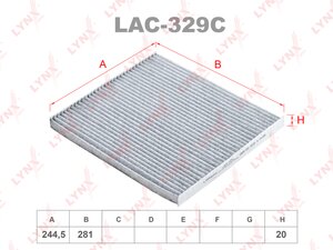 Фильтр салона LYNX LAC-329C LAC-329C