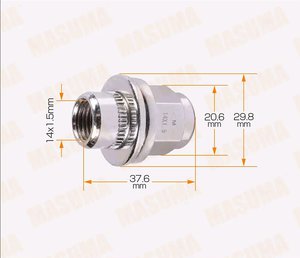 Гайка колеса TOYOTA Land Cruiser (98-) М14х1.5 под ключ 21мм MASUMA MLS-062, ST9094201101, 90942-01101