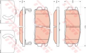 Колодки тормозные CHEVROLET Captiva (06-) OPEL Antara (06-) задние (4шт.) TRW GDB1716, 96626076/1605123