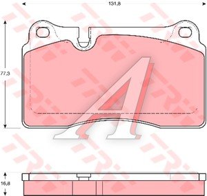 Колодки тормозные VW Touareg (06-10/10-) (т.с. Brembo R17) передние (4шт.) TRW GDB1670, 7L6698151E