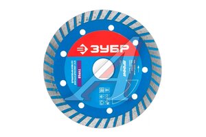 Круг отрезной 150х22мм алмазный турбированный ЗУБР 36652-150