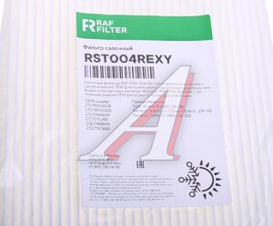 Фильтр воздушный салона RENAULT Scenic (09-) RAF FILTER RST004REXY, LAK686, 6000620027