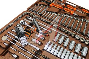 Набор инструментов 141 предмета слесарно-монтажный OMBRA OMT141S