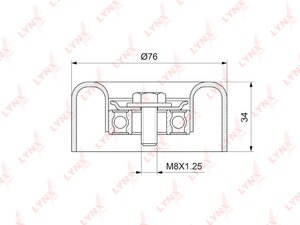 Ролик приводного ремня NISSAN Patrol (Y62) натяжителя LYNX PB-5131