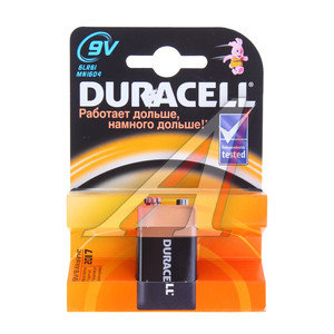 Батарейка KRONA 6LR61 9V блистер 1шт. Alkaline DURACELL 6LR61-1BL, D-6LR61бл