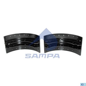 Колодки тормозные VOLVO FM,FM13 (ширина накладки 175мм,WVA19090) (2шт.) SAMPA 030.647, 3095195