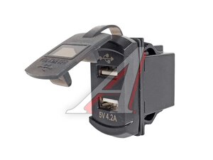 Вольтметр автомобильный врезной 2USB RV-037