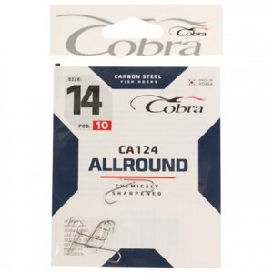 Крючки Cobra ALLROUND сер. CA124 разм. 014 10шт. 860576, CA124-014