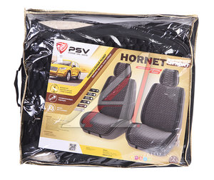 Накидка на сиденье замша-экокожа черная (4 предм.) (2шт.) Hornet PSV 132155