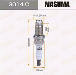 Свеча зажигания MITSUBISHI Chariot Grandis,Pajero,Montero MASUMA S014C, MD355067, MD372421