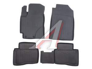 Коврик салона KIA Rio 4 (17-) 3D резина черный (4 предм.) Premium SRTK PR.KI.RI.17G.02077