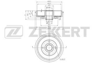 Барабан тормозной BS-5132 FORD FUSION шт ZEKKERT bs-5132
