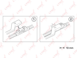 Щетка стеклоочистителя HYUNDAI i30 (07-11) KIA Ceed (06-12) 600/450мм комплект LYNX XF6045P, 98350-2L000