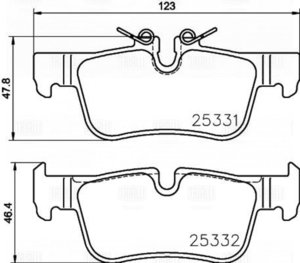 Колодки тормозные BMW 2 (F45) (14-),X1 (F48) (15-) задние TRIALLI PF4049, 0986494812, 34201543683