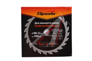Диск пильный 180х22мм 40 зубьев SPARTA 732425