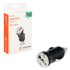 Устройство зарядное в прикуриватель 1 USB 1А 12/24V AIRLINE ACH-1U-11