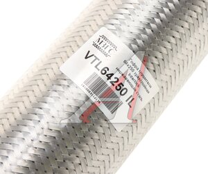 Гофра глушителя 64x250 в 3-ой оплетке interlock нержавеющая сталь МЗГС VTL64250 IL, G64250/64/250/64-250