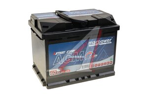 Аккумулятор MACPOWER AGM 60А/ч обратная полярность 60AGM56640, 6СТ60(0)