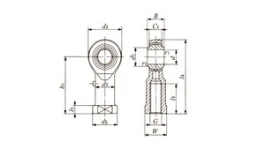 Наконечник шарнир внутр.лев.резьба М10х1.5 PHS10L PHS10LTECHNIX