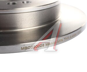 Диск тормозной KIA Picanto (04-) задний (1шт.) MANDO MBC030028, DF4801, 58411-07500