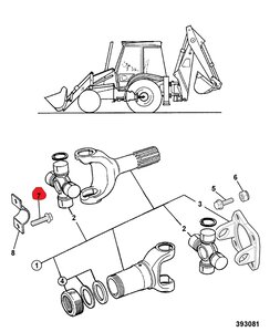 Болт JCB вала карданного 3/8UNFх3/4 (под шестигранник) 82600892, 826/00892A