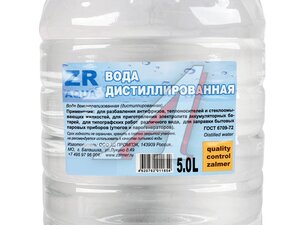 Вода дистиллированная ZR-AQUA 5л Q70005, ZR-AQUA Q70005