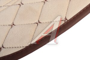 Накидка на сиденье алькантара стеганая бежевая (2 предм.) (1шт.) Alcantara Luxe PREMIER AL16