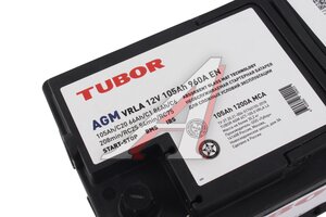 Аккумулятор TUBOR AGM 105А/ч обратная полярность 4610082704015, 6СТ105(0)