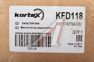 Вентилятор BMW 5 (E60,E61) охлаждения радиатора KORTEX KFD118, 17427514181