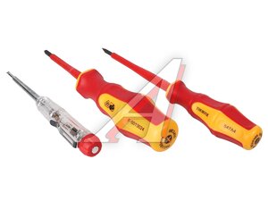 Набор отверток SL4-SL5.5,PH1-PH3 диэлектрических 6 предметов THORVIK SDIS6CP