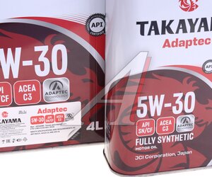 Масло моторное TAKAYAMA Adaptec C3 5W30 синт.4+1л 102040, TAKAYAMA 5W30