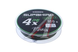 Шнур плетеный Namazu Supahiro 4Х L-100 м,d-0,28мм, NSH100-0,28