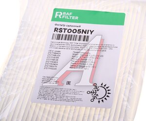 Фильтр воздушный салона NISSAN Qashqai (13-) RAF FILTER RST005NIY, K1355, 27277-4BU0A