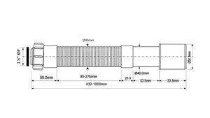Гофра 430-1000мм 11/2" 40/50" McALPINE MRMF6