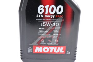 Масло моторное MOTUL 6100 SYN-NERGIE 5W40 п/синт.1л 113880, MOTUL 5W40/107975/107978/107979/111689/111862/111690/112451/112452/112925/112926/113880