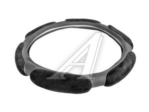 Оплётка руля (XL) 41-43см черная спонжевая AVS A07066S