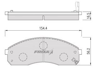 Колодки тормозные KIA Carnival (03-), Pregio передние (4шт.) FRIXA FPK10N, 0K58A-3323Z