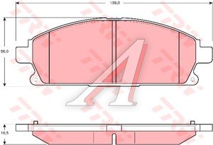 Колодки тормозные NISSAN X-Trail T30, Pathfinder R50 передние (4шт.) TRW GDB3293, GDB3293/GDB3312, D1060-8H785/41060-5W585/41060-8H785/41060-8H386