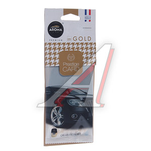 Ароматизатор подвесной пластина (парфюм) Gold "Prestiged" AROMA CAR 92666, Aroma car prestige card gold