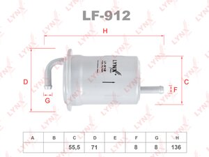 Фильтр топливный LYNX LF-912 LF-912