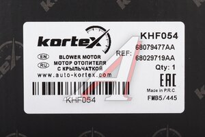 Вентилятор JEEP Grand Cherokee (10-) отопителя салона KORTEX KHF054, TGD1075, 68079477AB