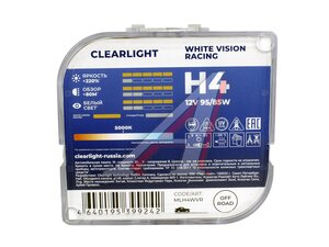 Лампа 12V H4 60/55W P43t-38 комплект CLEARLIGHT MLH4WVR