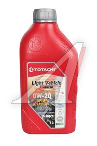 Масло моторное TOTACHI NIRO LV Synthetic 0W20 1л 1F901, TOTACHI 0W20